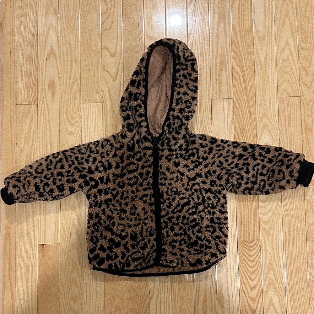 Leopard Print Hooded Jacket